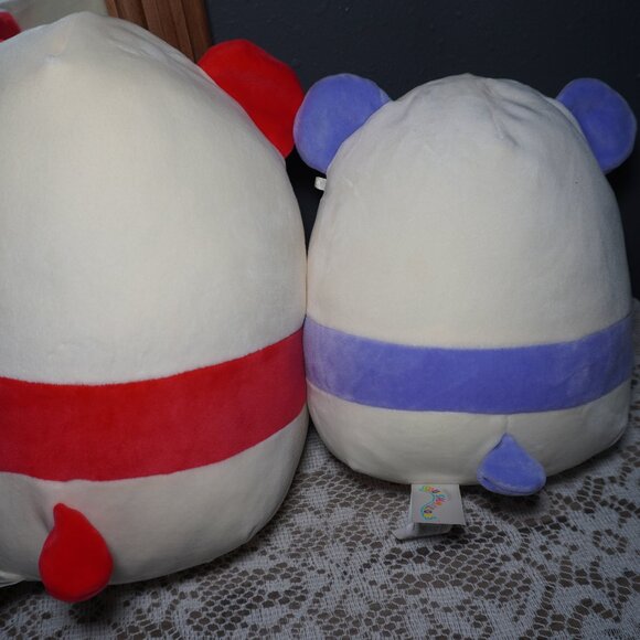 Squishmallows 12"  Prescott Purple Panda Penelope 15" Plush Red Panda Valentine - Picture 3 of 6